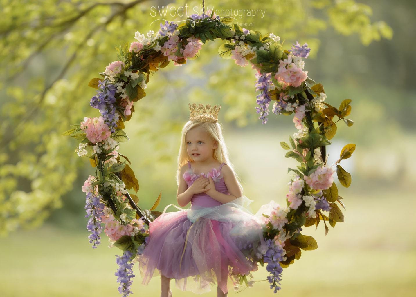 Atlanta Headshot Flower Swing Family Mini Session