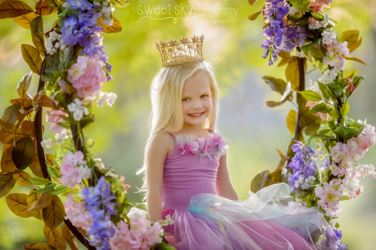 Atlanta Headshot Flower Swing Family Mini Session