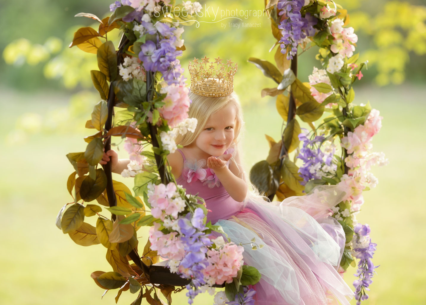 Atlanta Headshot Flower Swing Family Mini Session