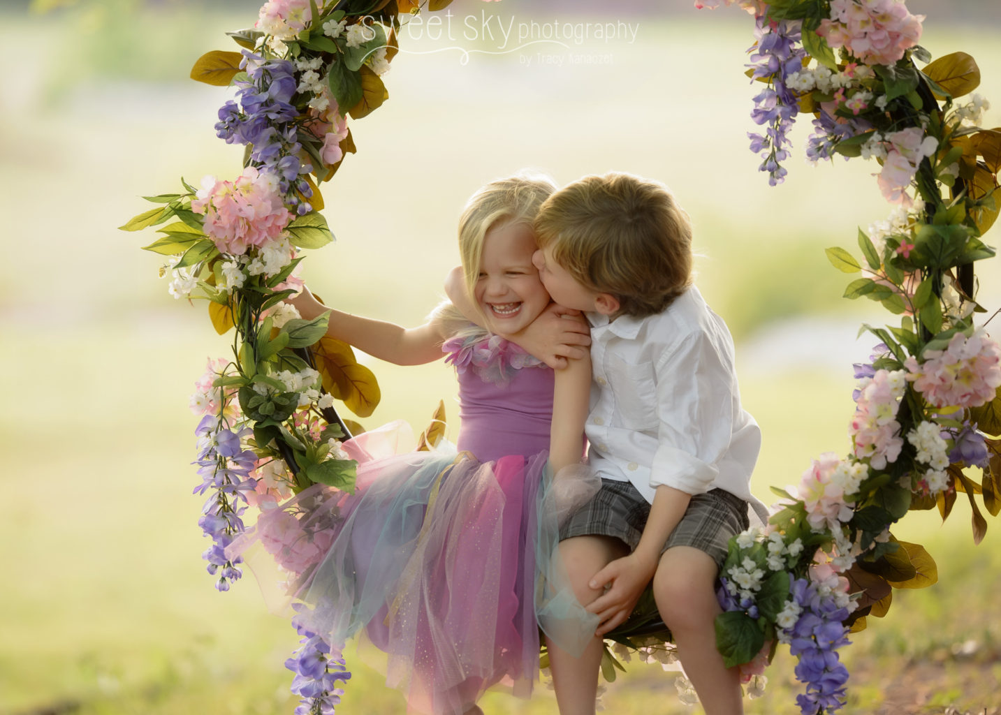 Atlanta Headshot Flower Swing Family Mini Session