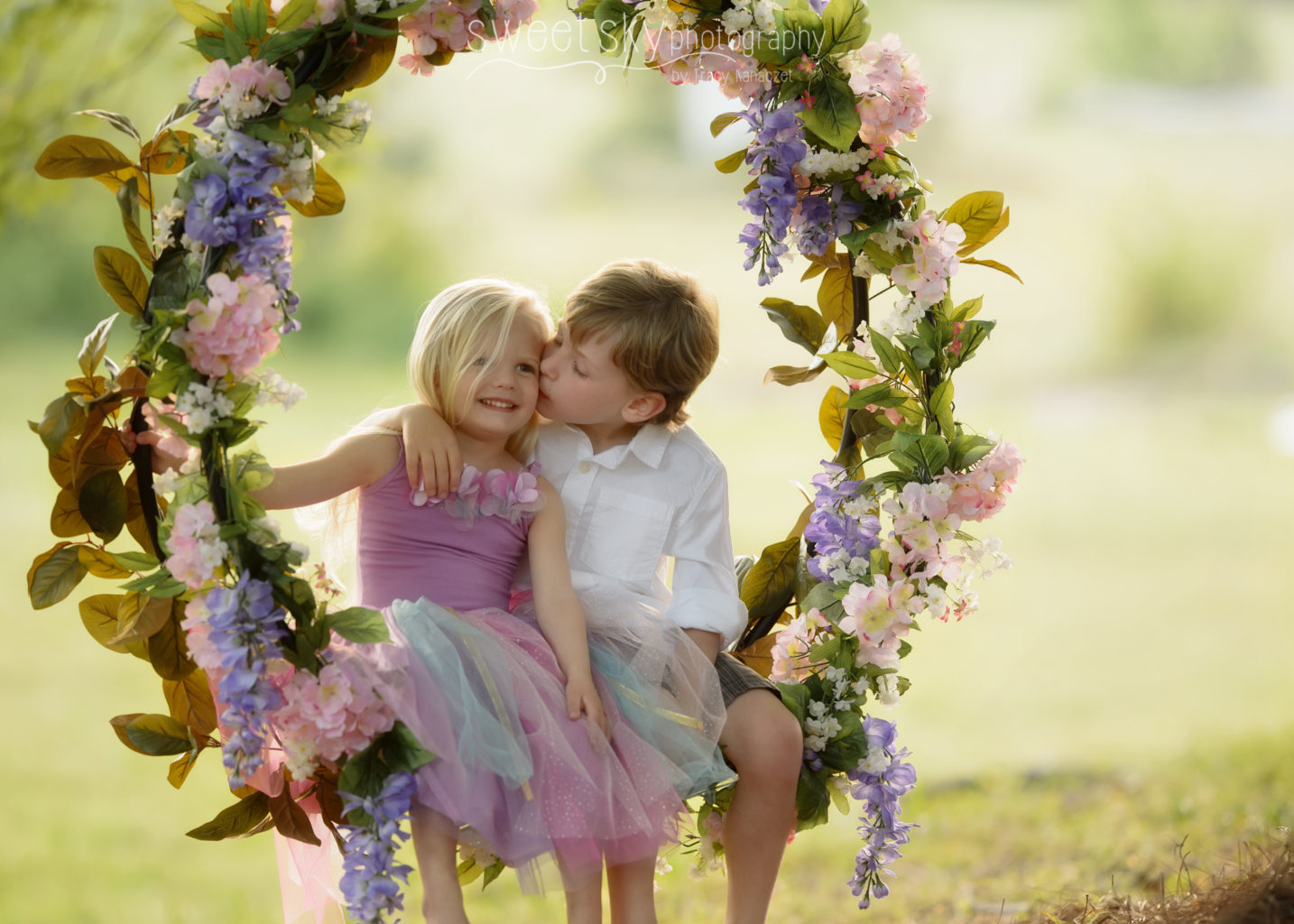 Atlanta Headshot Flower Swing Family Mini Session