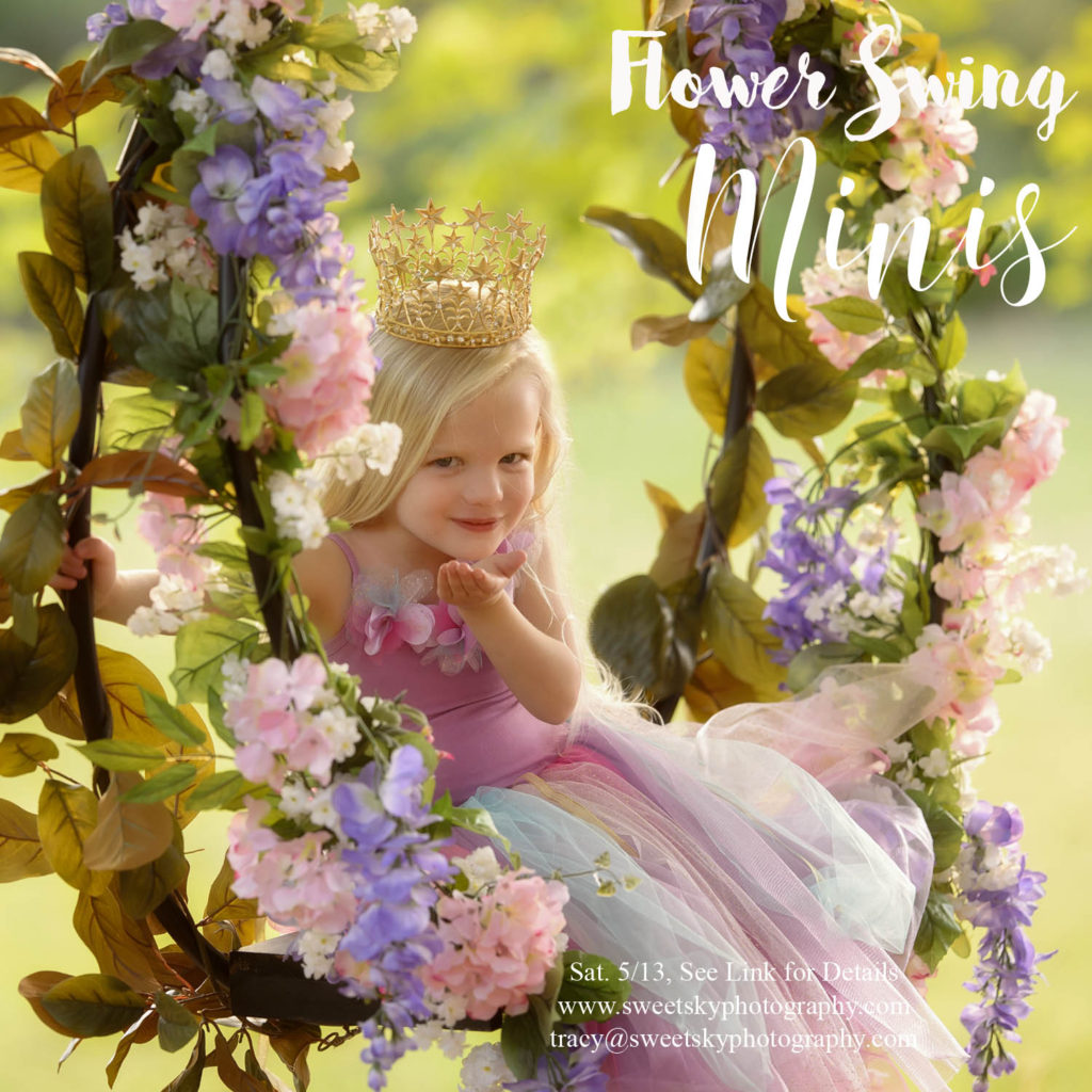 Atlanta Headshot Flower Swing Family Mini Session